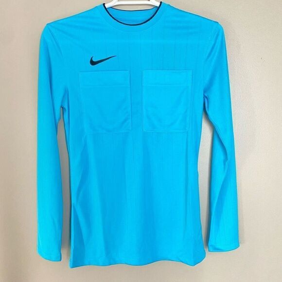 Nike Men’s Dri-FIT Football/Soccer Referee Jersey Teal  DH8027-447 Size Small - Picture 1 of 3
